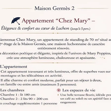 Apartman Maison Germes - Central & Standing - Cycling & Ski House In Luchon - Appartements Traversants - Lits 180 King Size - Linge De Lit Et De Toilette Inclus - Parking Et Espace Teletravail